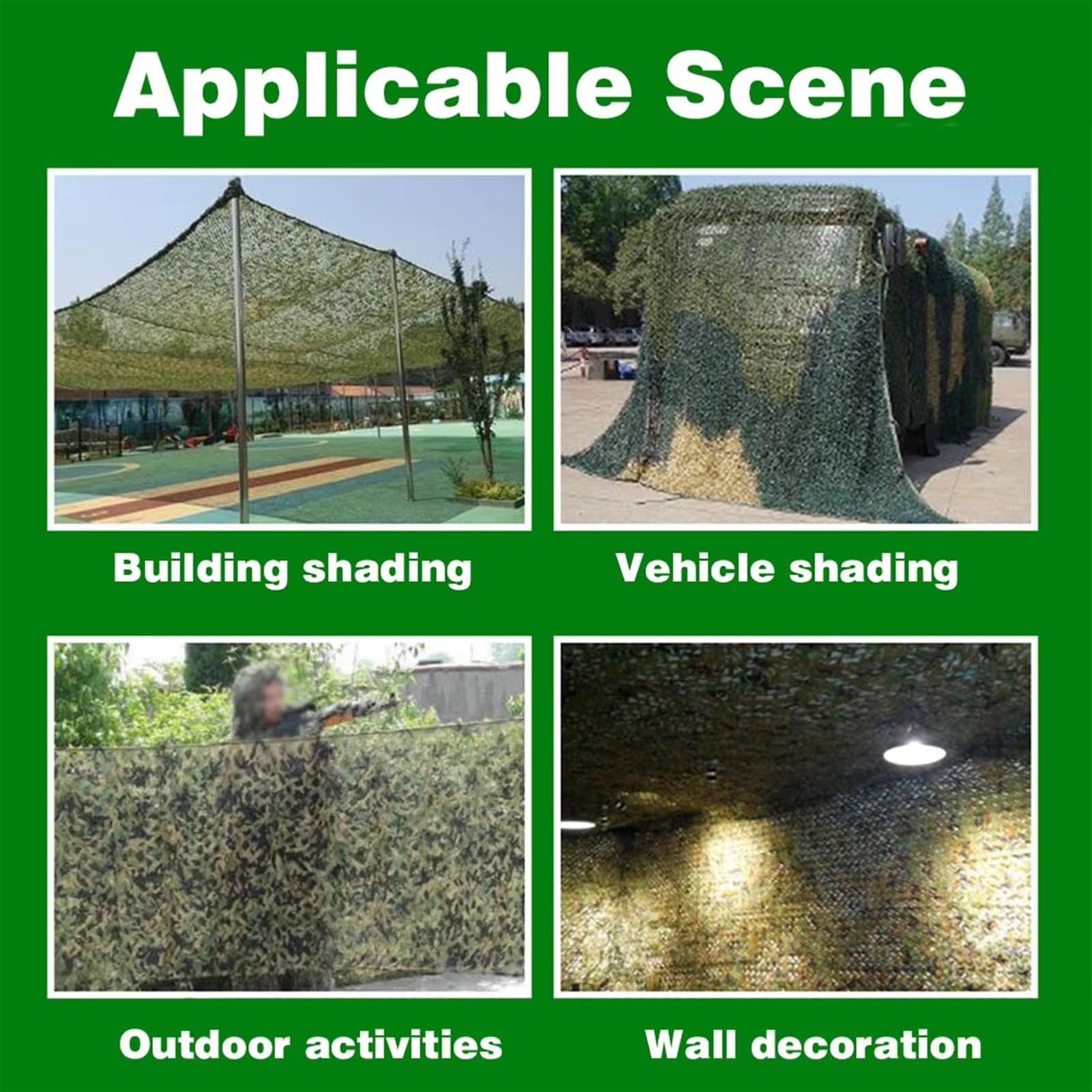 NEWFUN 4X6M Red de Camuflaje Sombra Exterior, Red de Camuflaje para Caza, Camping, Bosque, Jardín y Otras Escenas, Red de Camuflaje Militar