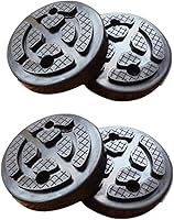 Vista 7 de 4 piezas almohadillas de gato elevador para auto, almohadillas redondas de brazo de goma resistente aptas para elevador de auto camión grúa (A)