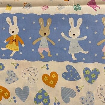 うさるさん　生地 Amazon.co.jp: ルシュクル生地 うさぎ生地 ルシュクル 素材 60
