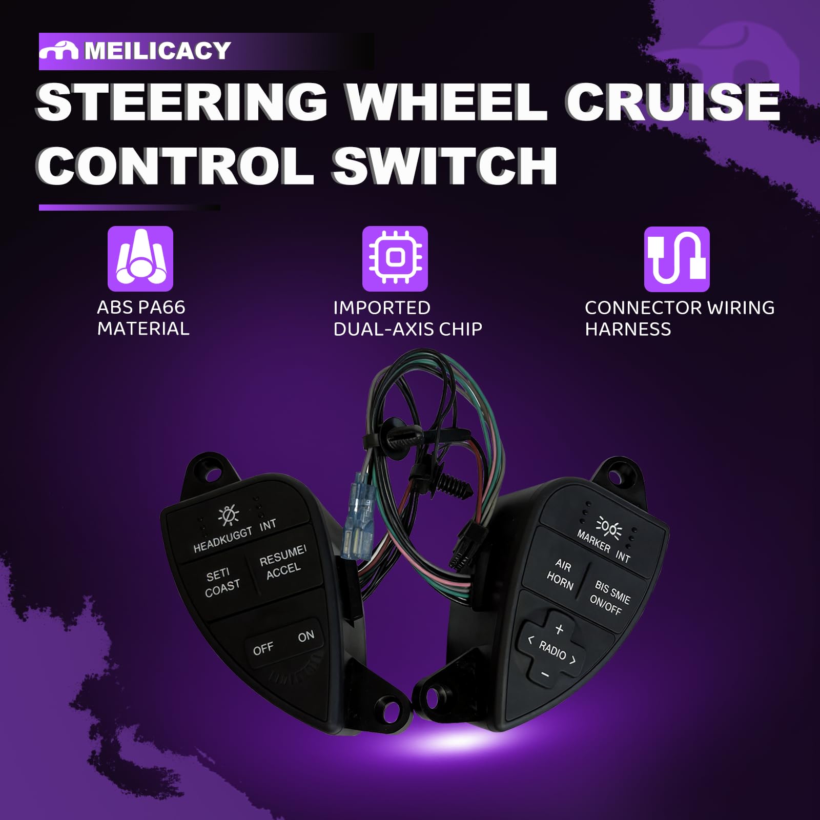 Interruptor de control de crucero para volante internacional 2007 2008 2009 2010 2011 2012 2013 2014 2015 2016 ProStar OEM: 2611199C91 901-5101 Heavy Duty Driver Side Cruise International