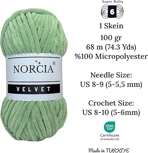 Miniatura 2 de Hilo de terciopelo suave para ganchillo súper voluminoso para manta de bebé, 3.53 oz (74.3 yardas) para tejer hilo amigurumi, para manualidades de