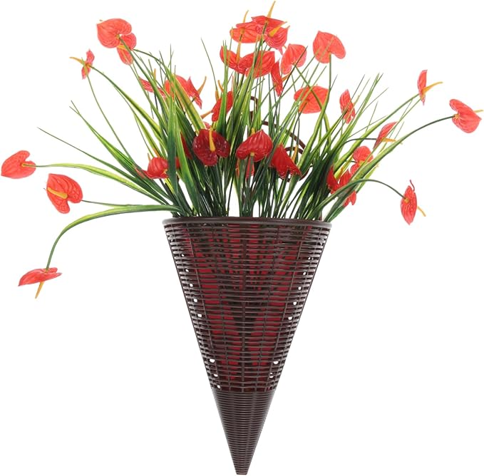 CAXUSD 2pcs Wall Hanging Artificial Flowers Artificial Hanging Basket