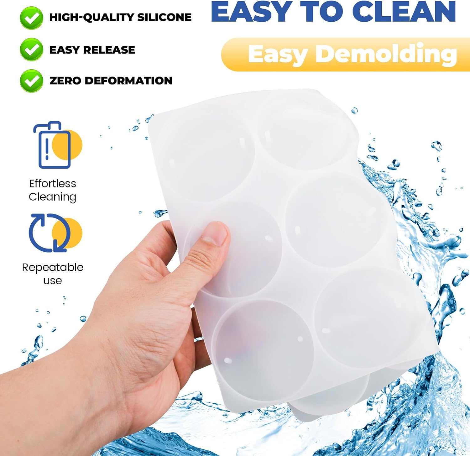Diakey 5 Pack Epoxy Resin Molds with 2 Holes, 12-Cavity Circle, Heart Rectangle Cherry Blossom Cloud Rectangle Silicone Mold for Keychain Christmas Ornament Pendant Wind Chime