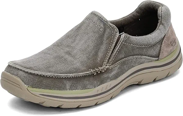 Skechers Men's Expected Avillo Relaxed-Fit Slip-On Loafer,Khaki,9.5 D US
