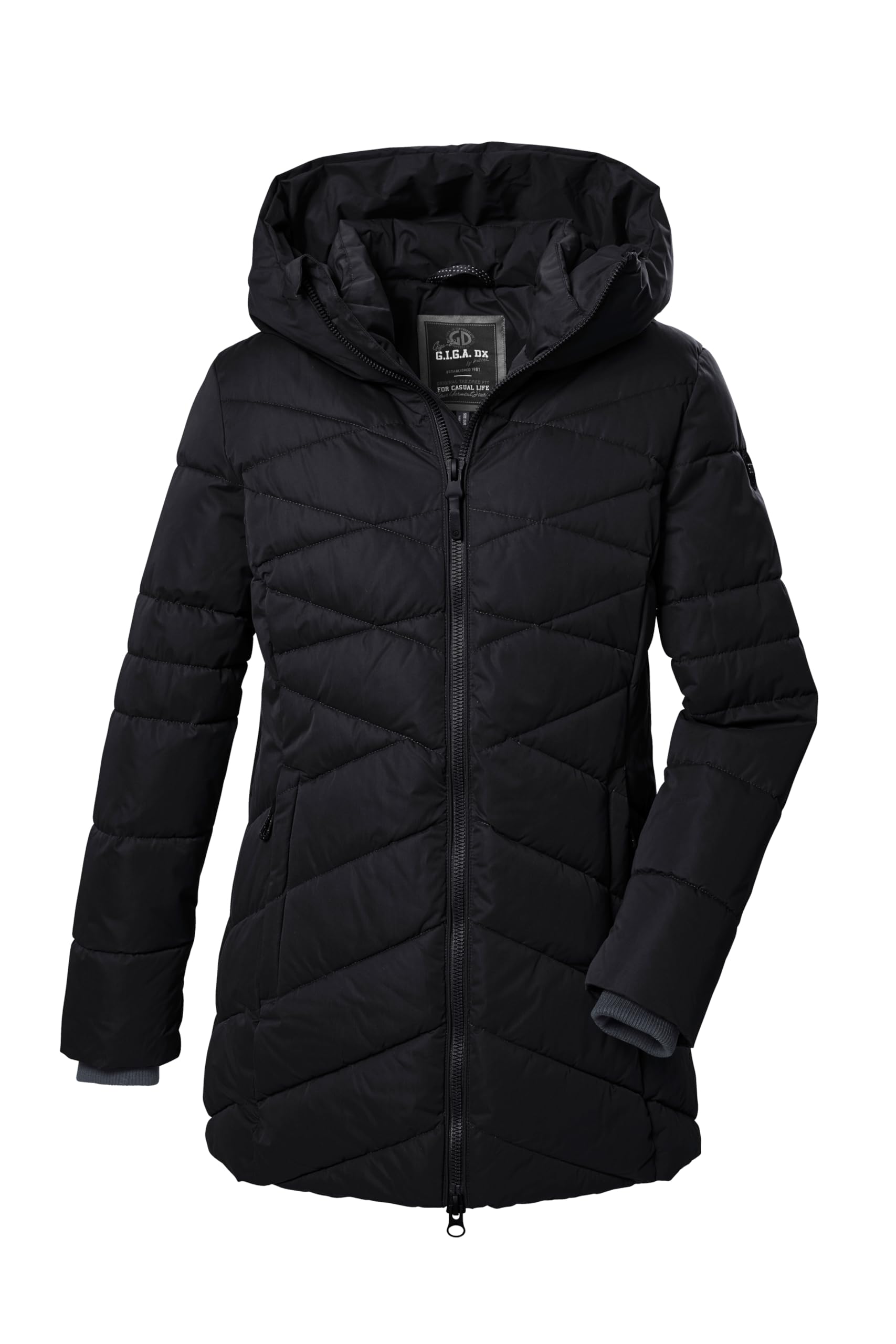G.I.G.A. DX GW 16 WMN QLTD JCKT 42193-000 Women's Quilted Functional Jacket with Hood Black 36