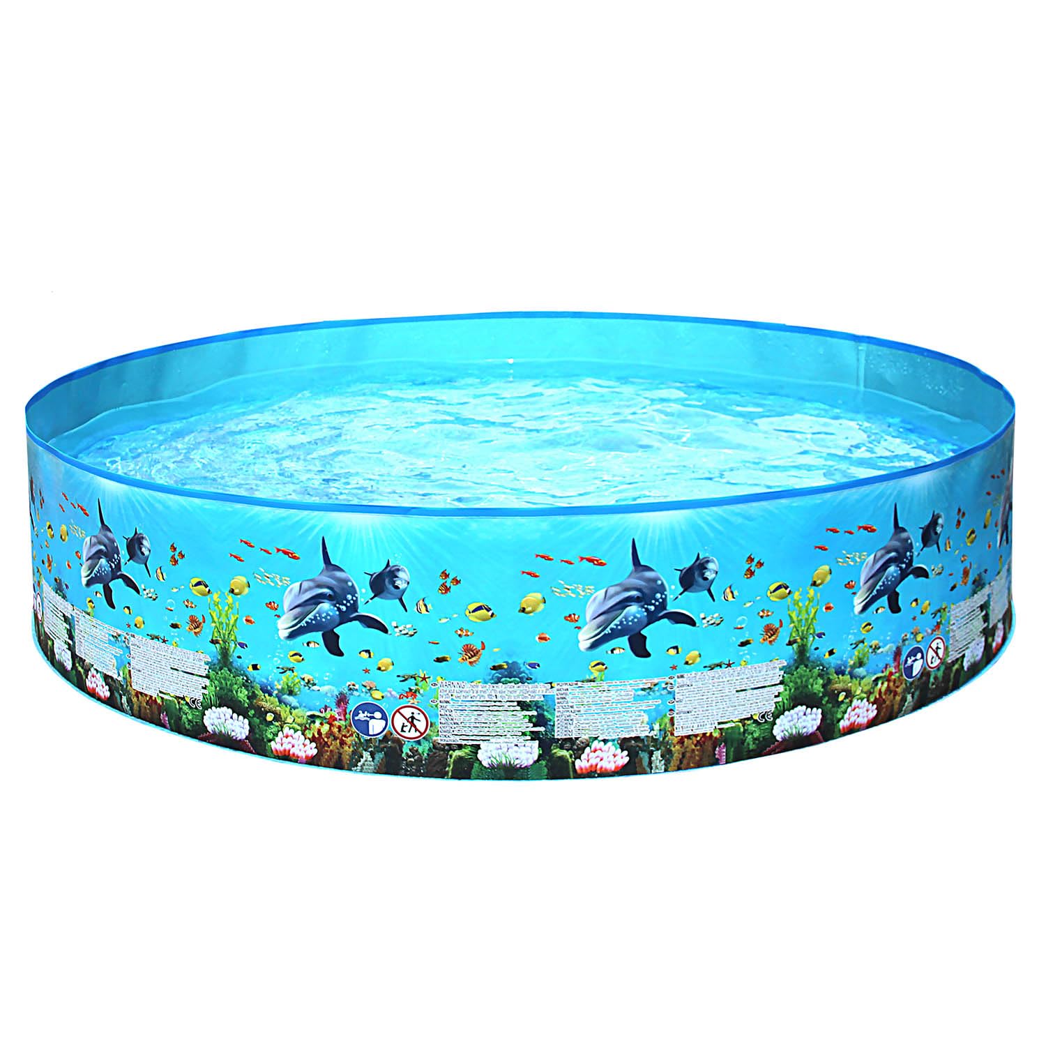VFM - Children's Paddling Pool 4Ft, Rigid Family Pool, No Inflation, Dog Paddling Pool, Small Kids Pool, Summer Toys, Garden Children's Pool 1. 2 X 25cm
