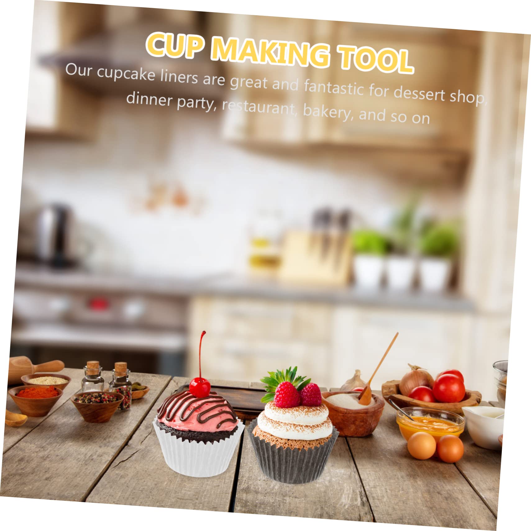 1000 Moldes para Mini Muffins de Papel Anti Grasa, Capacillos para Hornear Cupcakes y Muffins, sin Olores, para Baby Showers