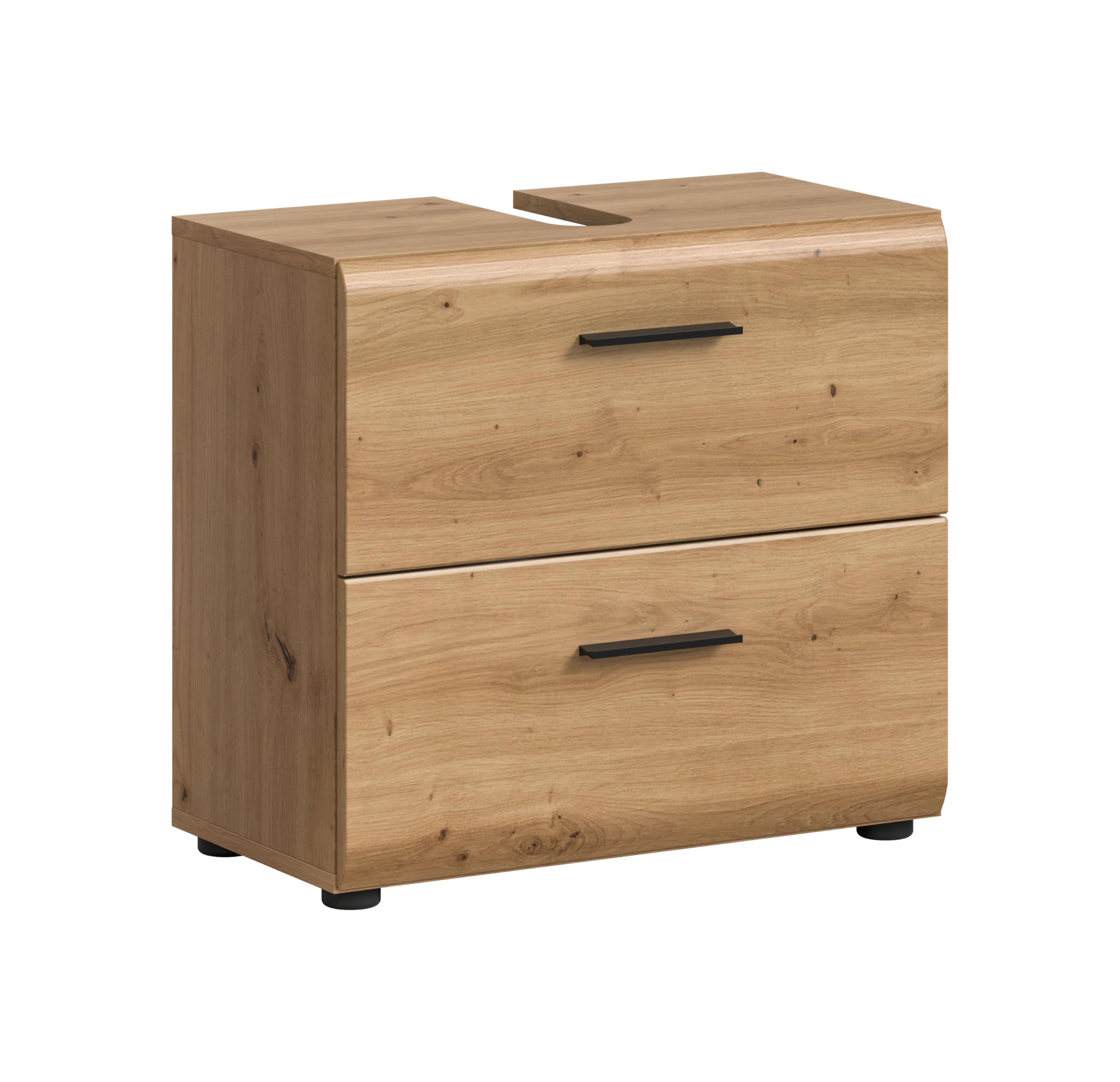 xonox.home – Waschbeckenunterschrank Ice 60x54x60 cm in Korpus und Front Artisan Oak Nachbildung – Moderner Badschrank Unterschrank für Waschbecken – warm & natürlich