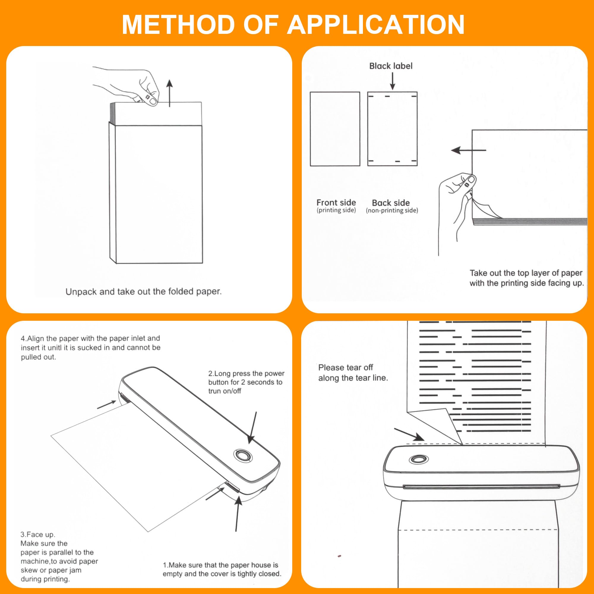 Carta termica A4 210x297 mm pieghevole per stampanti termiche 200 fogli
