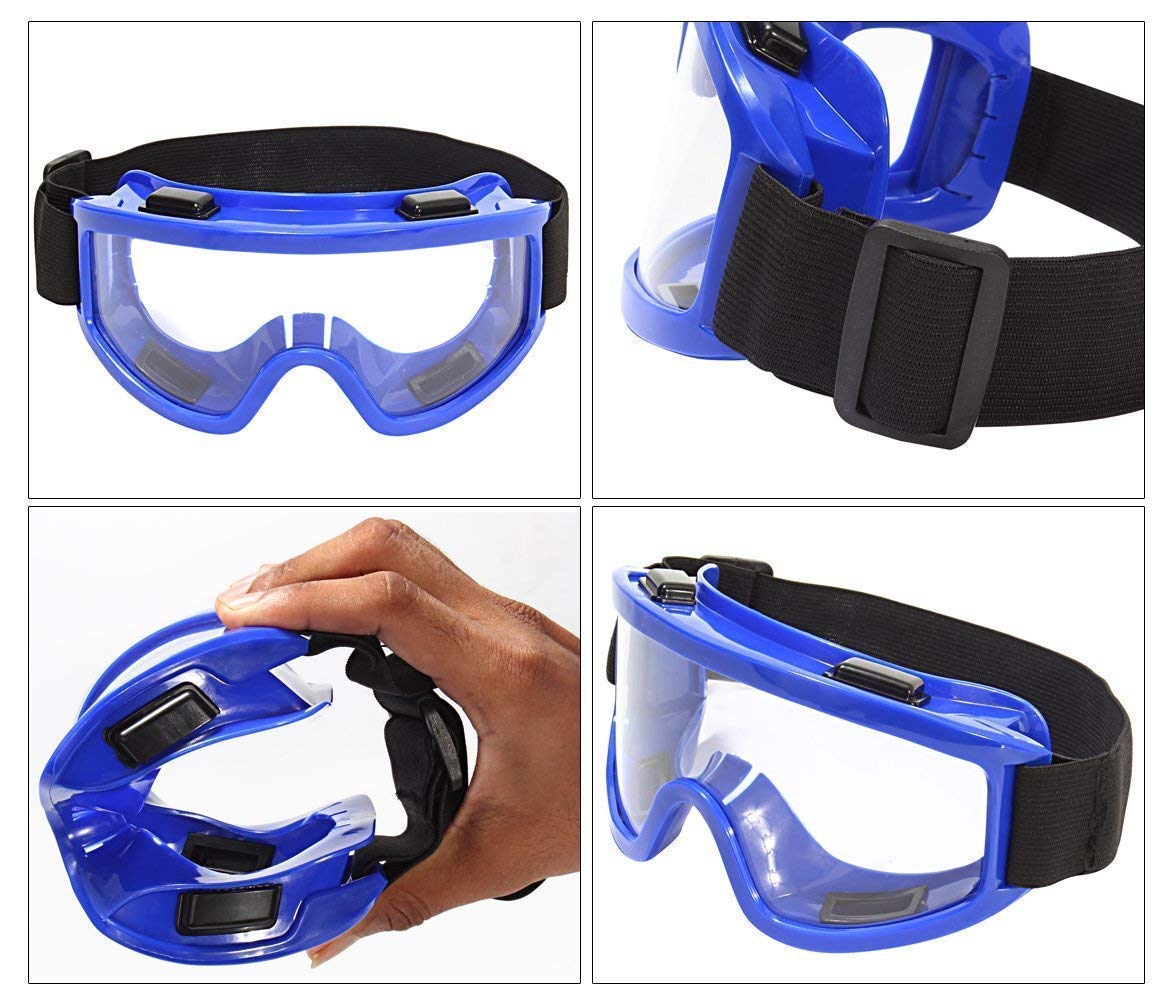 BIRZAR Offroad Motorcycle Goggle | Goggles with Adjustable Buckle | Face & Eyewear Dirt Shield | Ideal for Motorbike, Snowboarding Skiing & Cycling | Helmet Goggle for Men & Women |(Pack of 1) (Black) 1