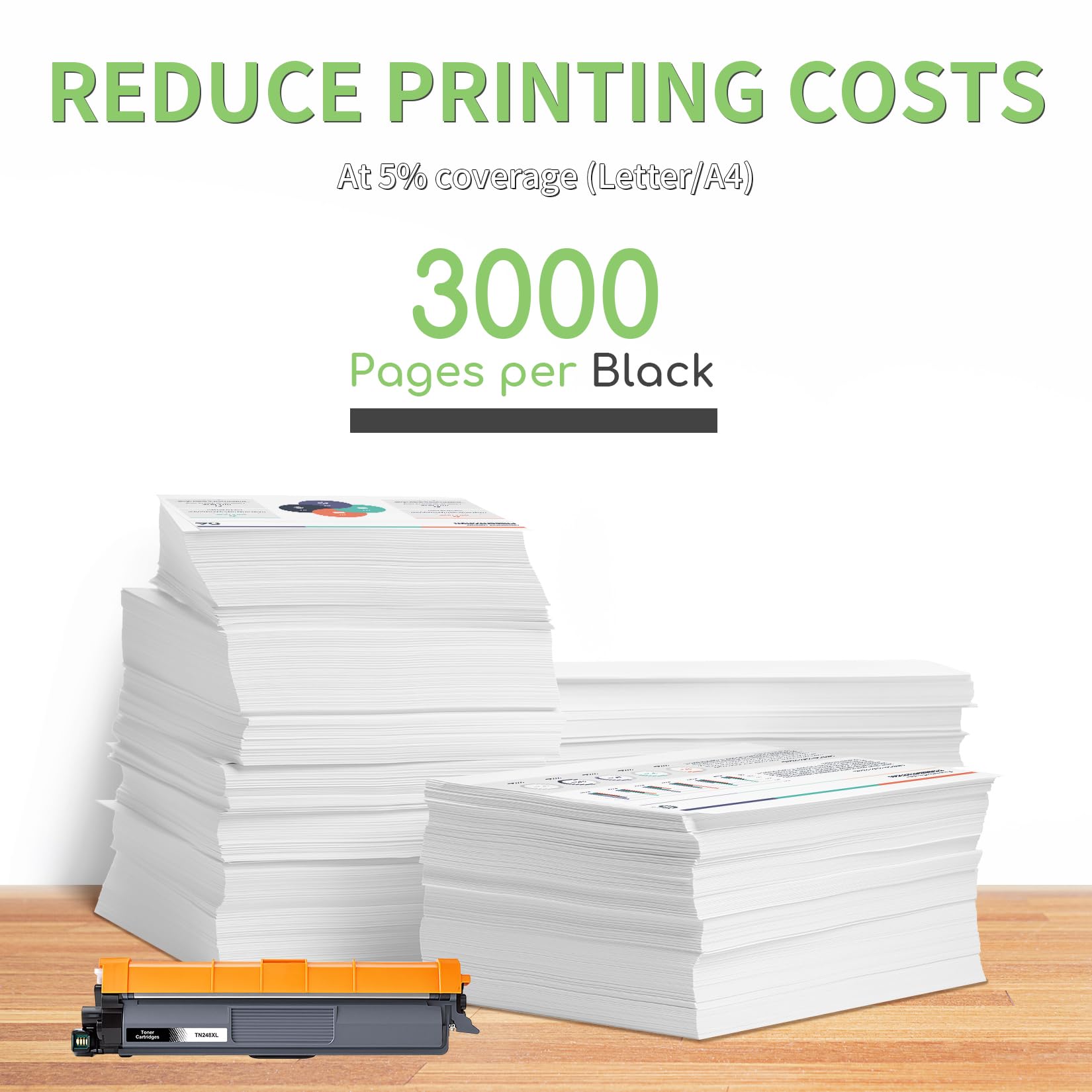 Veson TN248XL Toner Kompatibel für Brother TN-248 TN-248XL für Brother DCP-L3515CDW MFC-L3760CDW HL-L3215CW DCP-L3520CDW DCP-L3560CDW MFC-L8390CDW HL-L3240CDW MFC-L3740CDW HL-L3220CW (1 Schwarz ) – Bild 3