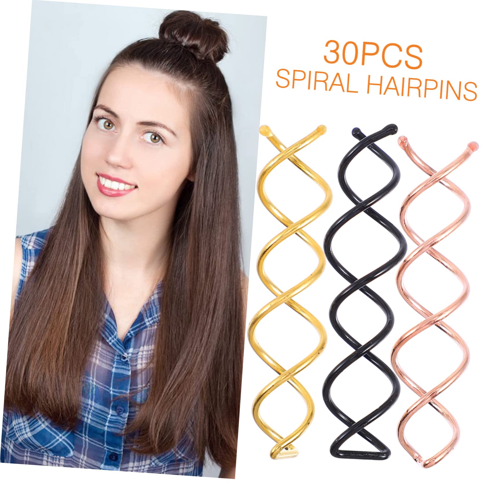 Baluue 90stücke Unsichtbare Spiralhaarnadeln -haarclips Langlebigem Für Hochsteckfrisuren Und Roségold
