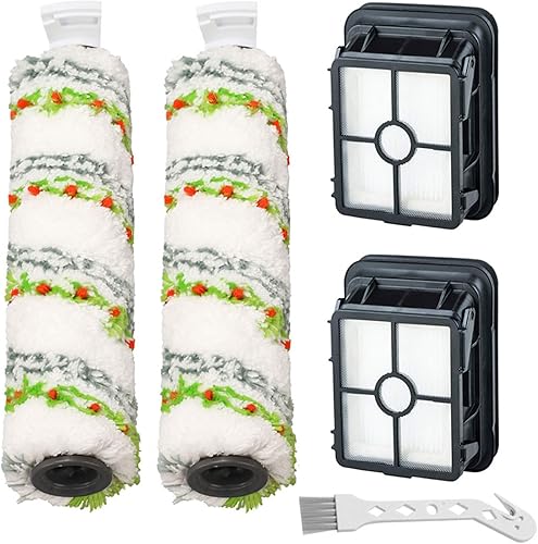 Lemige Paquete de 2 cepillos y filtros de repuesto para aspiradoras Bissell CrossWave Max 2554 2590 2593 2596 para aspiradoras HydroSteam Plus 35151