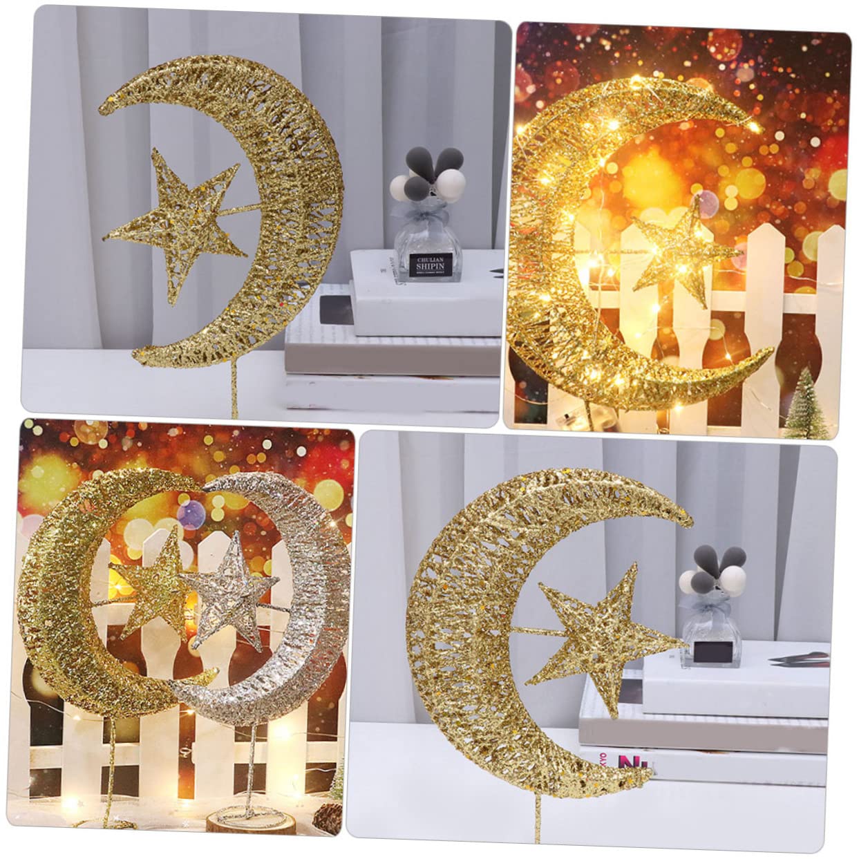 Ciieeo 3 Pz Ornamenti per l'albero di Natale Decorazioni natalizie puntale stella dell'albero di Natale decorazione natale casa decorazione natalizia casa decorazioni casa