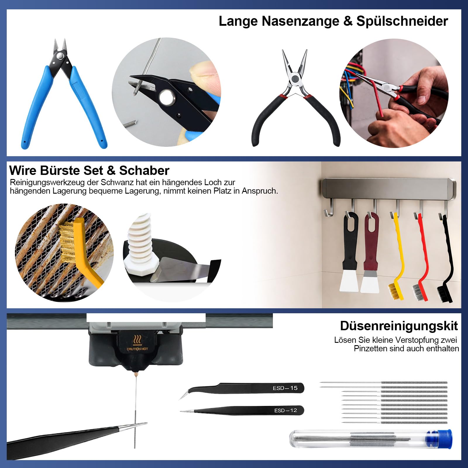 71 Pièces Kit d'Outils Pour Imprimante 3D,Outils Impression 3D Avec 10 Lames Différentes, Limes Et Cutter Latéral Pour Accessoires Imprimante 3D, Bricolage, Modélisme, Art, Plastique