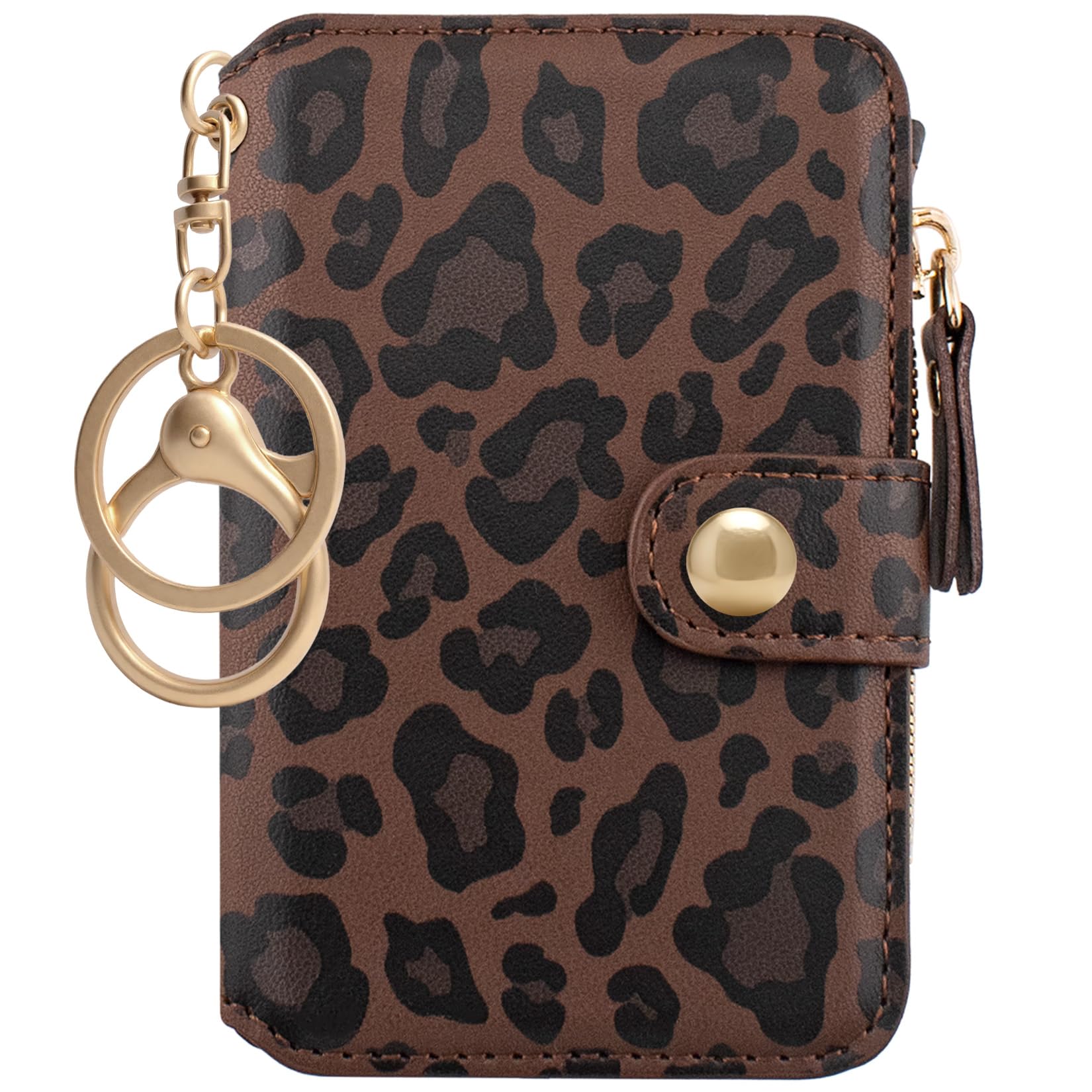 Amazon.com: Penekin Rfid-Blocking Leather Keychain Wallet with ID