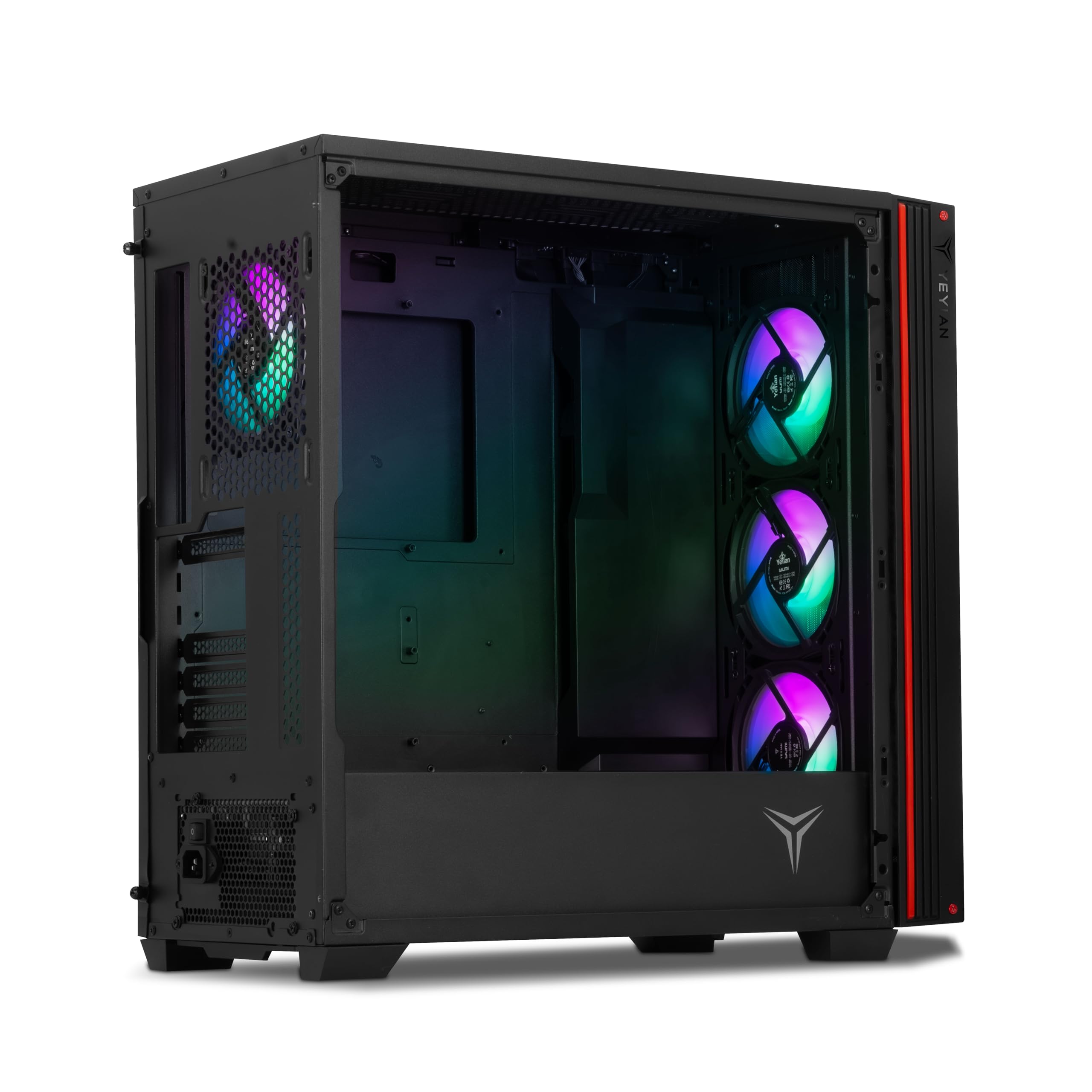 YEYIAN Gabinete Gamer Mirage S, Media Torre ATX, Vidrio Templado, USB 3.2 (YCM-APMIR-S1)