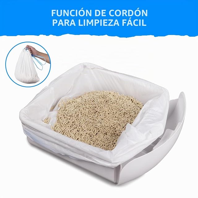 Foto 4 de 6 de 120 bolsas extragrandes para cajas de arena para gatos