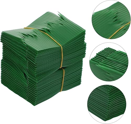 Miniatura 4 de Cabilock 1000 piezas de decoración de sushi, decoración de mesa, Baran, Sushi, hierba falsa, sushi, hierba artificial, cuadrados, tapete de sushi,