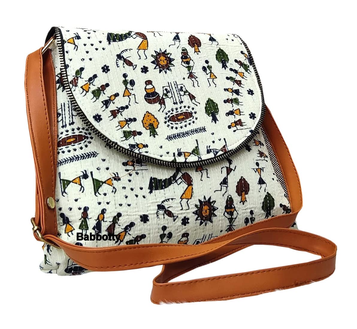 Womens Side cross body Sling Bag with Flap & Tassel , Adjustable strap ( Off White ) (B0B8SZ2D93) Amazon Price History, Amazon Price Tracker