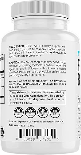 Miniatura 8 de Fit Boxx The SteadyState Calm, soporte diario para el estrés y el estado de ánimo, Ashwagandha + pimienta negra para una mente tranquila, un mejor