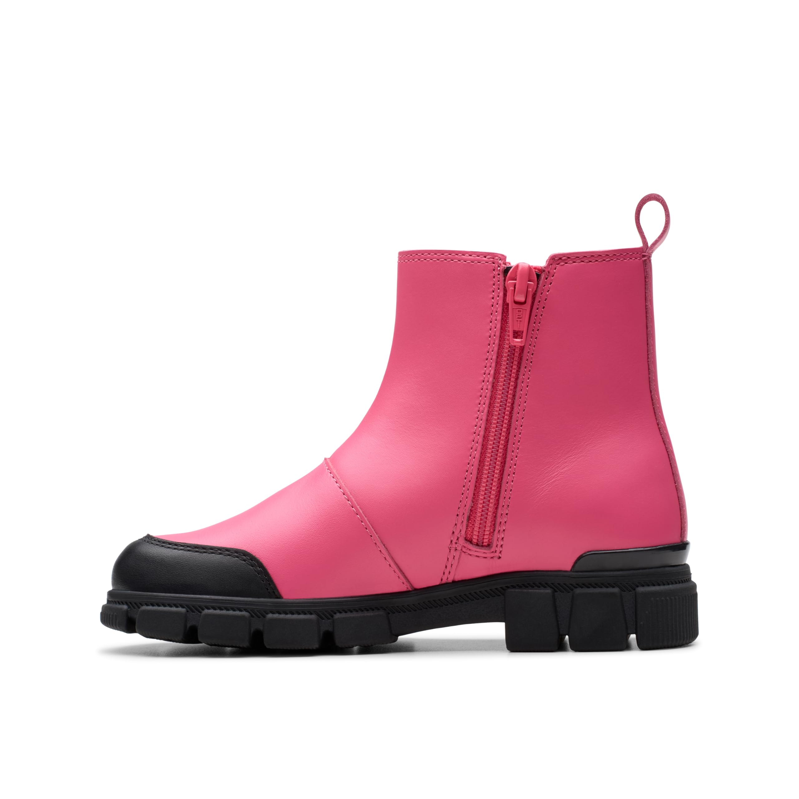 Clarks EvynChelsea K. Childrens Bright Pink Lea, 11