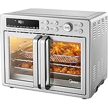 Midea Flexify French Door Toaster Oven Air Fryer Combo, 26.4 QT, Extra Large Air Fryer Countertop Oven 10-in-1 Combo, 25% Faster Cooking and 90% Less Oil, Stainless Steel