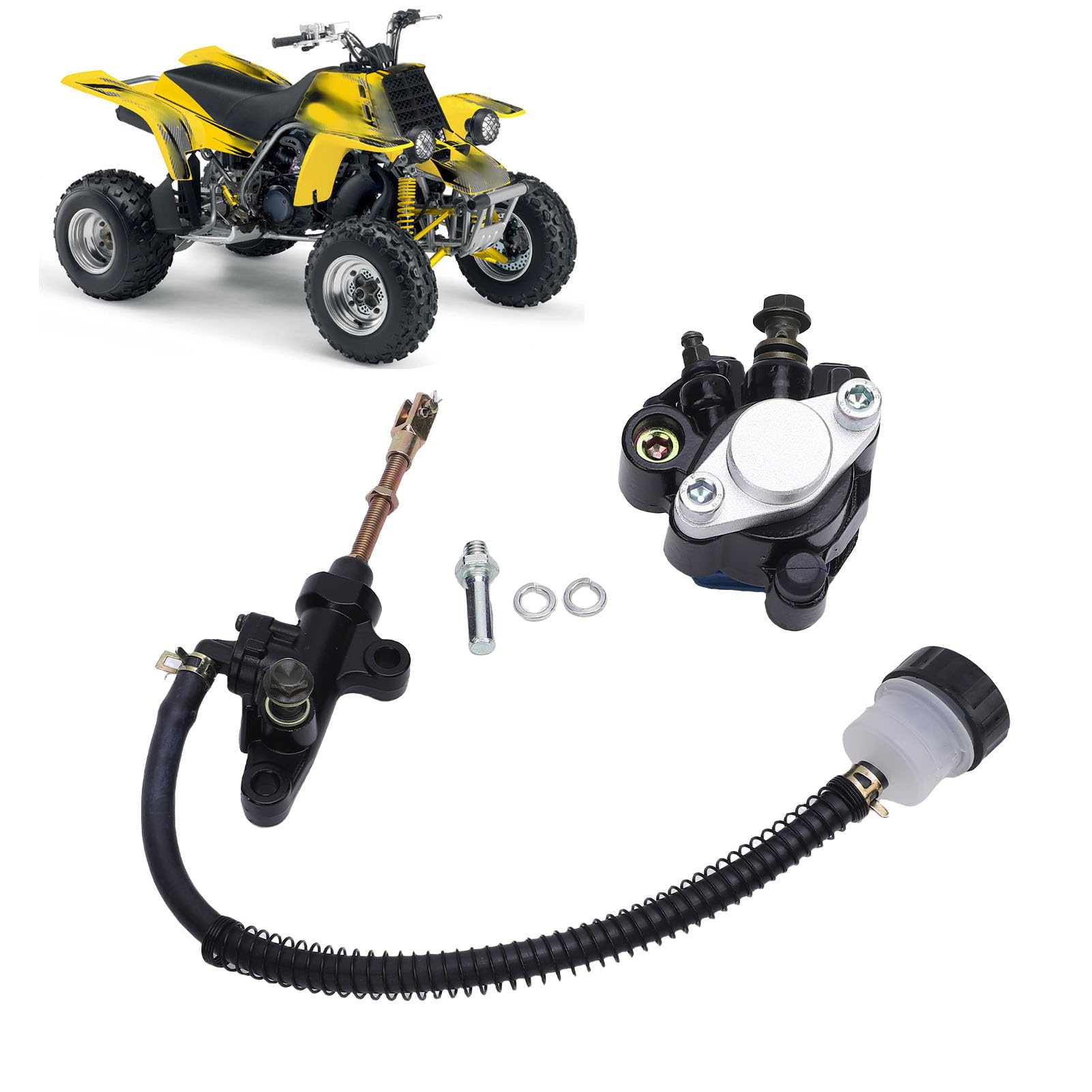 Heckbrems -Masterzylinder -Bremssattelbaugruppe mit Bremsbelägen 29L 25850 51 00 Austausch für Banshee 350 1987 bis 2006