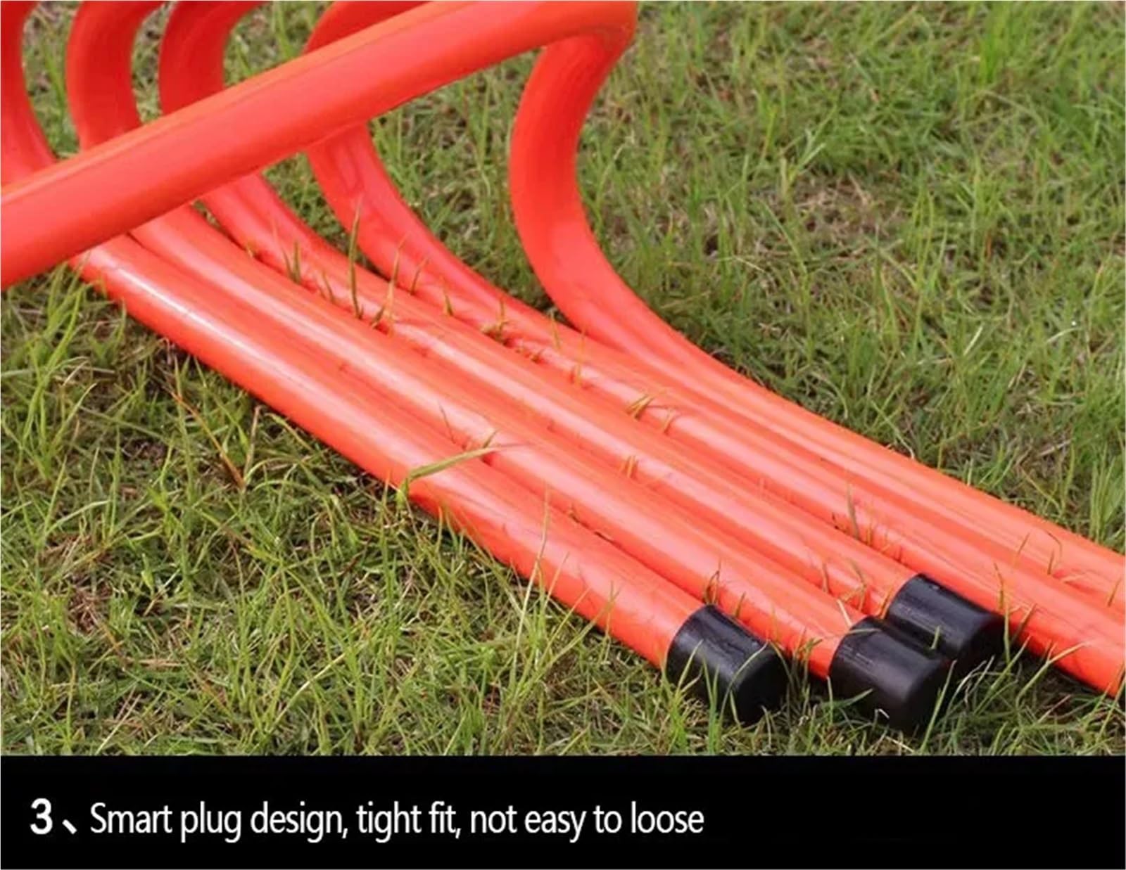 Vallas De Agilidad 5Pcs Football Hurdle Portable Speed Agility Training Equipment Hurdle Ladder Safety Soccer Stable Squadexerciseladder Rack 15cm para FúTbol(Orange)