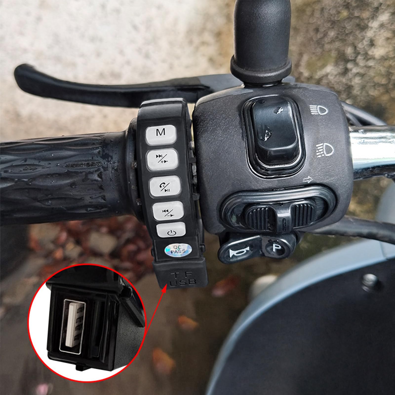 Pełnozakresowy, wodoodporny głośnik Bluetooth do motocykli z redukcją szumów, akcesoria motocyklowe, głośniki stereo na kierownicę