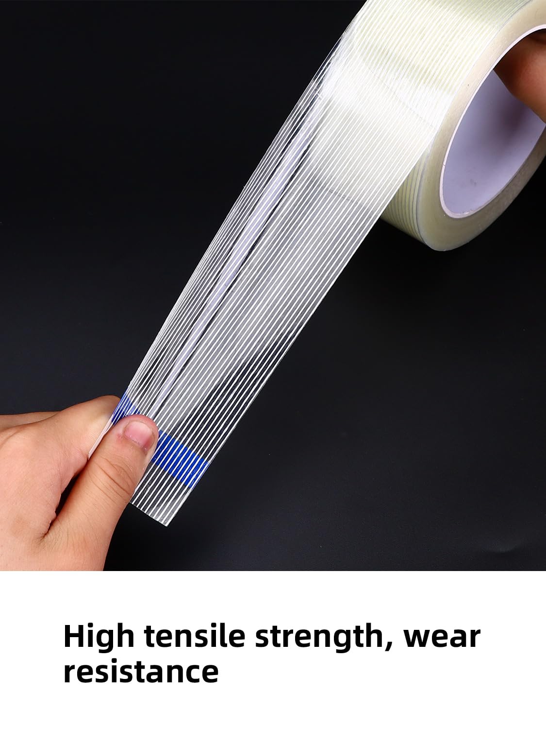 Monofilamentband, 1,27 cm, starkes, verstärktes Filamentband, transparent, glasfaserverstärkte Verpackung (14 Rollen, 378 Yards insgesamt)