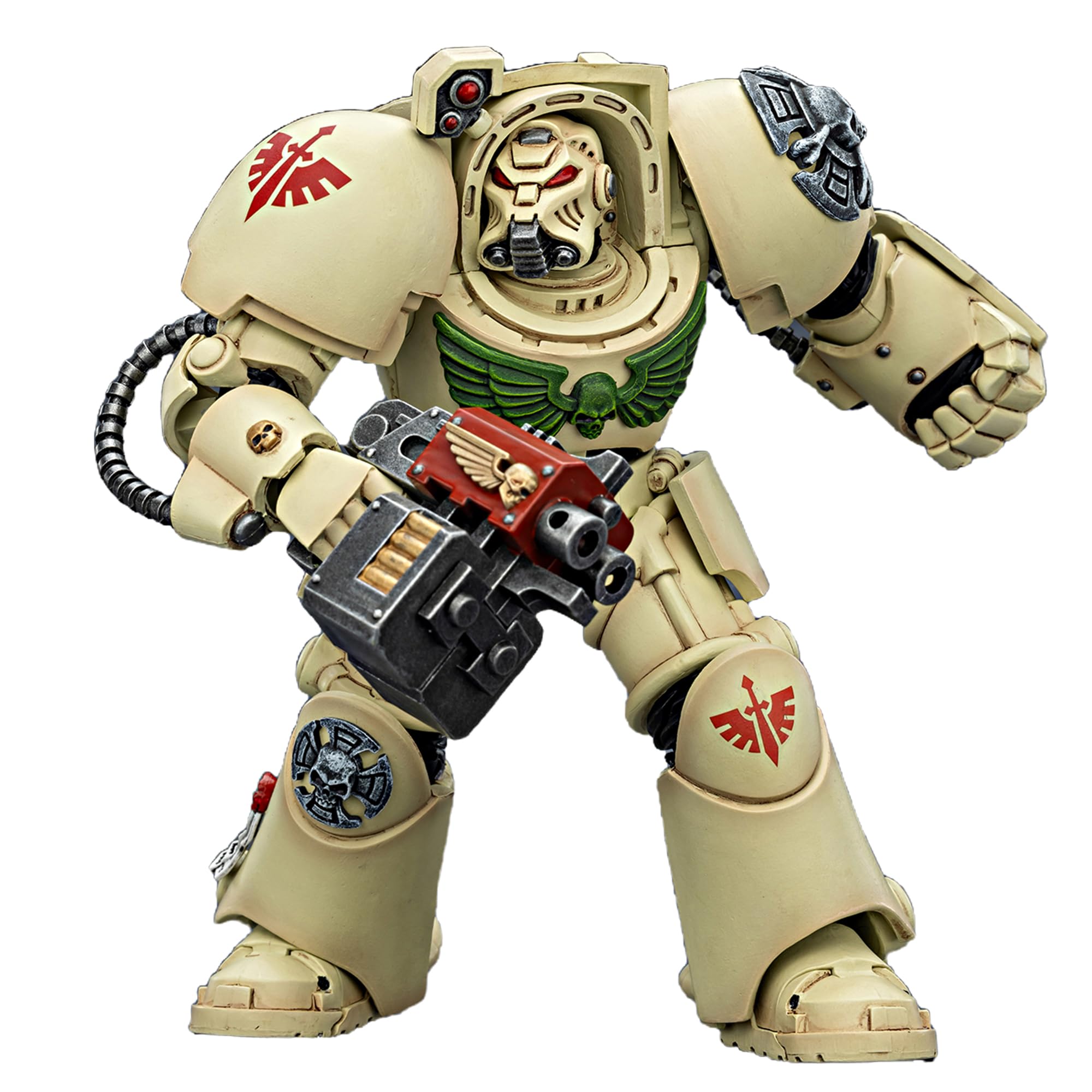TOYVERSE Joytoy 1/18 Action Figure Warhammer 40,000, Dark Angels Terminator 2 with Power Fist and Storm Bolter, Mobile Joints Character Model, 14.3 cm, 15 Years and Above