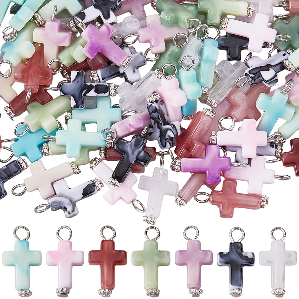 Breloques en acrylique croix de Pâques SUNNYCLUE pour création bijoux