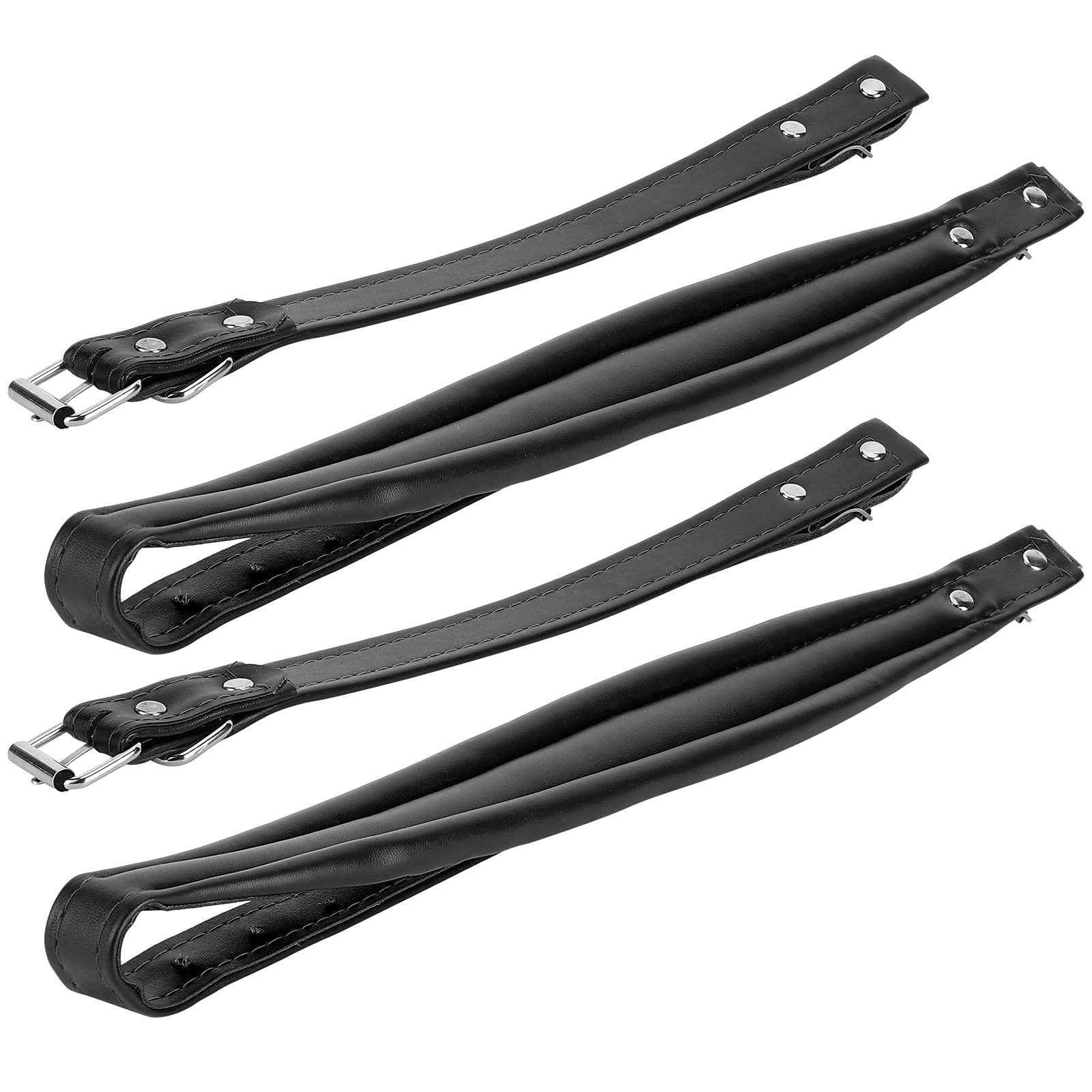 Accessoire accordéon, sangles réglables en cuir PU Sangles accordéon confortables et douces noires pour accordéon 16-120 basses(44 * 8 * 5cm-le noir)