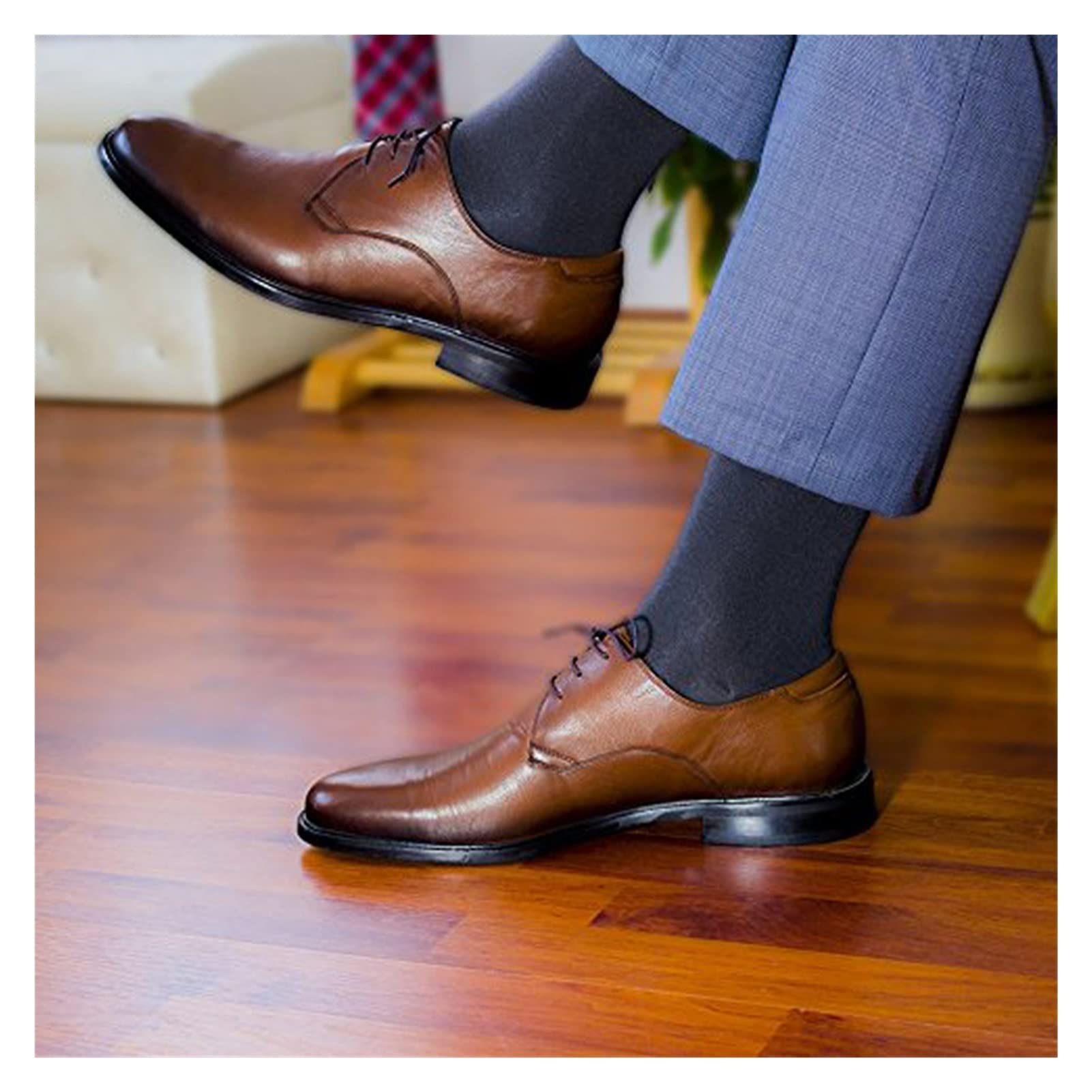 ZZSRJ Calcetines Negros for Hombre Vestido de Negocios Calcetines (6 Pares/Lote) (Color : 6Pairs-Black, tamaño : EU40-46)