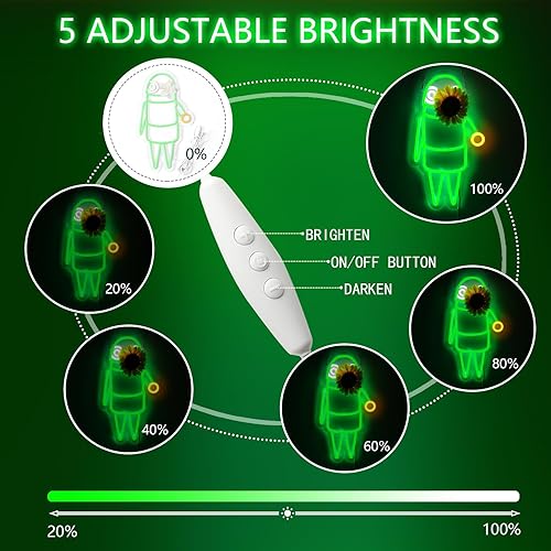 Miniatura 5 de JFLLamp Letreros de neón de robot verde para decoración de pared, luces de neón para dormitorio, letreros LED adecuados para dormitorio, cueva,