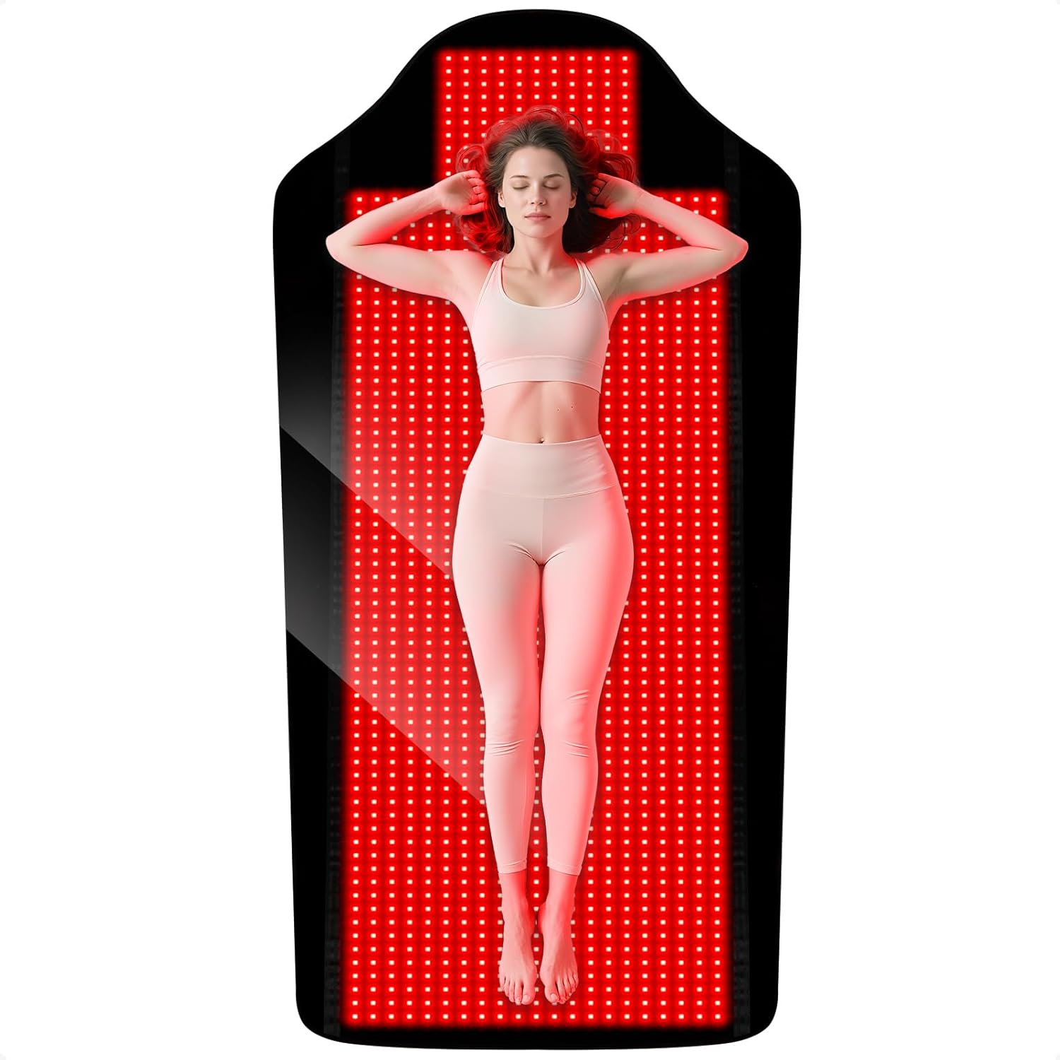 Red Light Therapy Mat, 74"X 33.5" Red Light Therapy Blanket Full Body, Infrared Bed Full Body Pad, Infrared Heating Pad for Pain Relief Therapy, Improved Sleep,1443LEDs Dual Wavelength (660nm & 850nm)