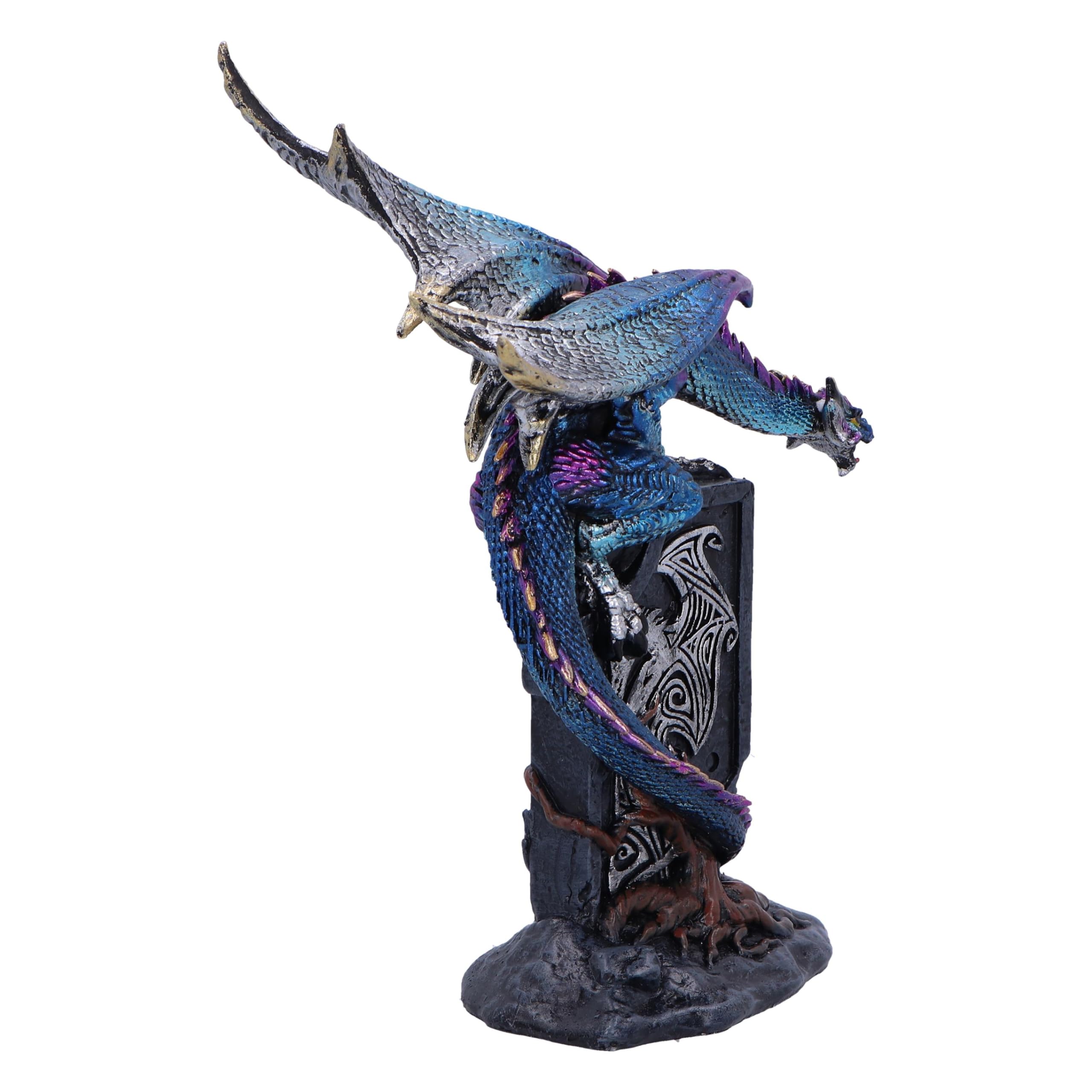 Figurine Dragon Bleu Protecteur 26 Cm - Nemesis Now Résine Peinte à La Main