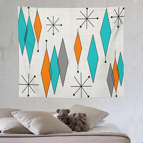 Miniatura 186 de Tapiz floral retro de los años 60 y 70, diseño hippie de primavera Groovy Flower Power Flower Boho para colgar en la pared, arte neutro para Hippie