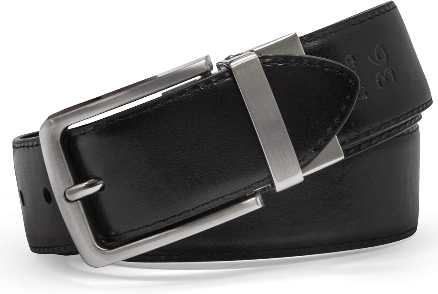 Steve Madden mens Reversible Men's Dress Casual Every Day Leather Belt - Image 3