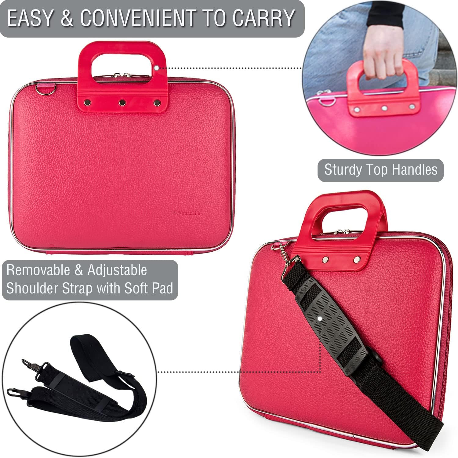 Laptop Shoulder Bag 14 Inch Women for MacBook, XPS 13, Latitude 14, Aspire 3, Swift 3/5/7, VivoBook 14, ROG Flow Z13