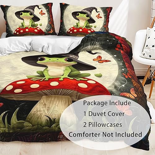 Miniatura 15 de AILONEN Juego de funda de edredón de calavera de azúcar, tamaño Queen, juego de funda de edredón de calavera de rosa roja, juego de ropa de cama