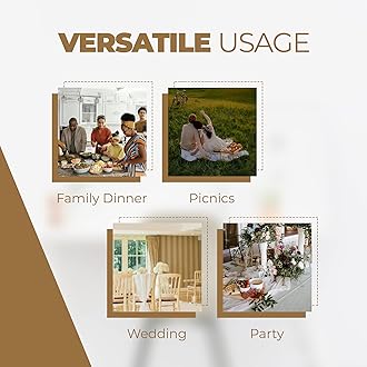 Decorelia Waterproof Faux Linen Farmhouse Round Table Cloth for Indoor/Outdoor, Decorative Rustic Fabric Tablecloth Cover for Party Picnic Dining & Kitchen Table (60 Inch, Round (2-4 Seats), Natural)