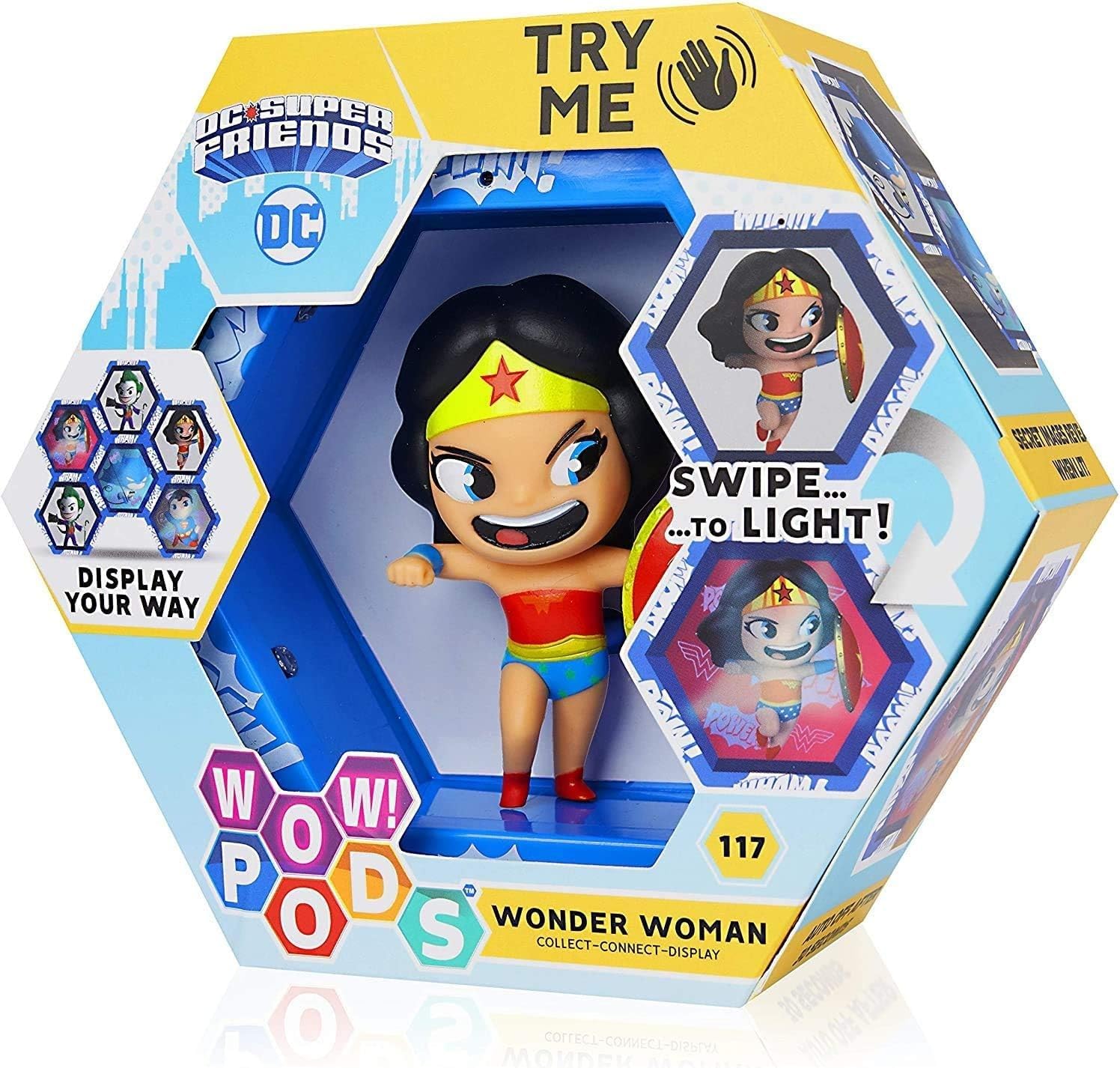 WOW! PODSDC Comics Wonder Woman Collectable Light-Up Figures (DC-1005-03)