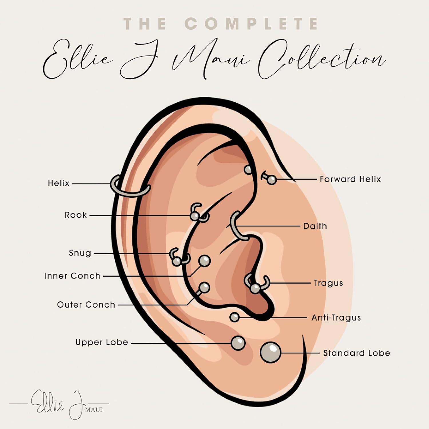 Ear Cuffs for Women Non Piercing, Adjustable 16 Gauge Gold Ear Cuffs with Hammered or Smooth Finish, Lightweight Earring Cuffs for Cartilage & Conch (14k Gold Filled & Rose Gold Filled) - Image 5