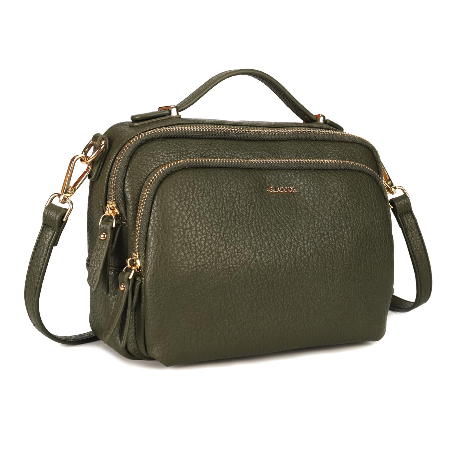 Gladdon Borse a tracolla da donna, piccole borse a tracolla con tasche multiple, pelle PU, cerniera, borsa a tracolla alla moda con tracolla regolabile e rimovibile, piccola