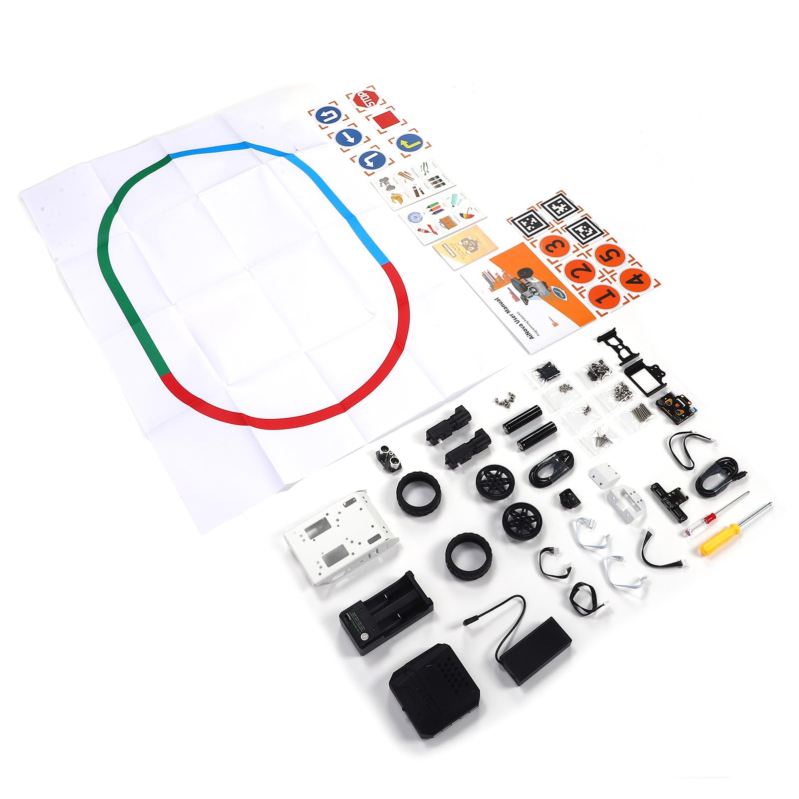 FILFEEL KI-Roboterauto-Kit Zum Scratchen und Programmieren – Roboterauto mit Farberkennung, Visueller Linienverfolgung und Zielverfolgung – STEM Education Robotics Kit für Studenten und Anfänger