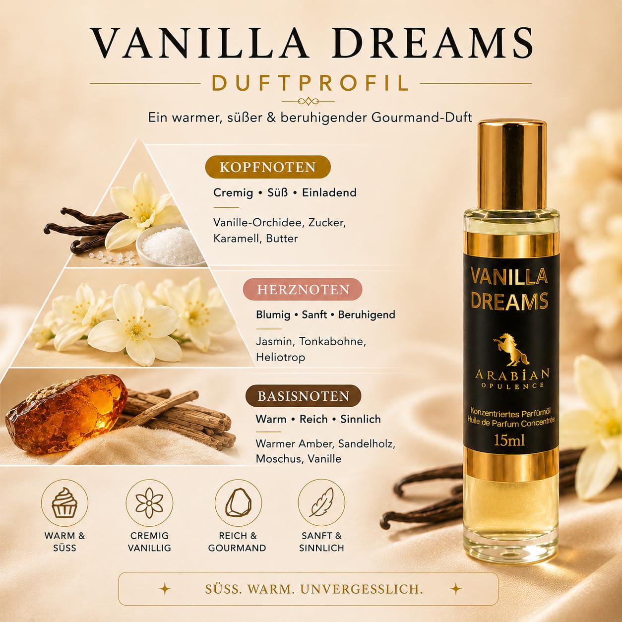 FR99 Arabian Opulence Vanilla Dreams - Aceite de Perfume Roll-On | Fragancia Concentrada Corporal | Perfume a Base de Aceite de Larga Duración para Mujeres