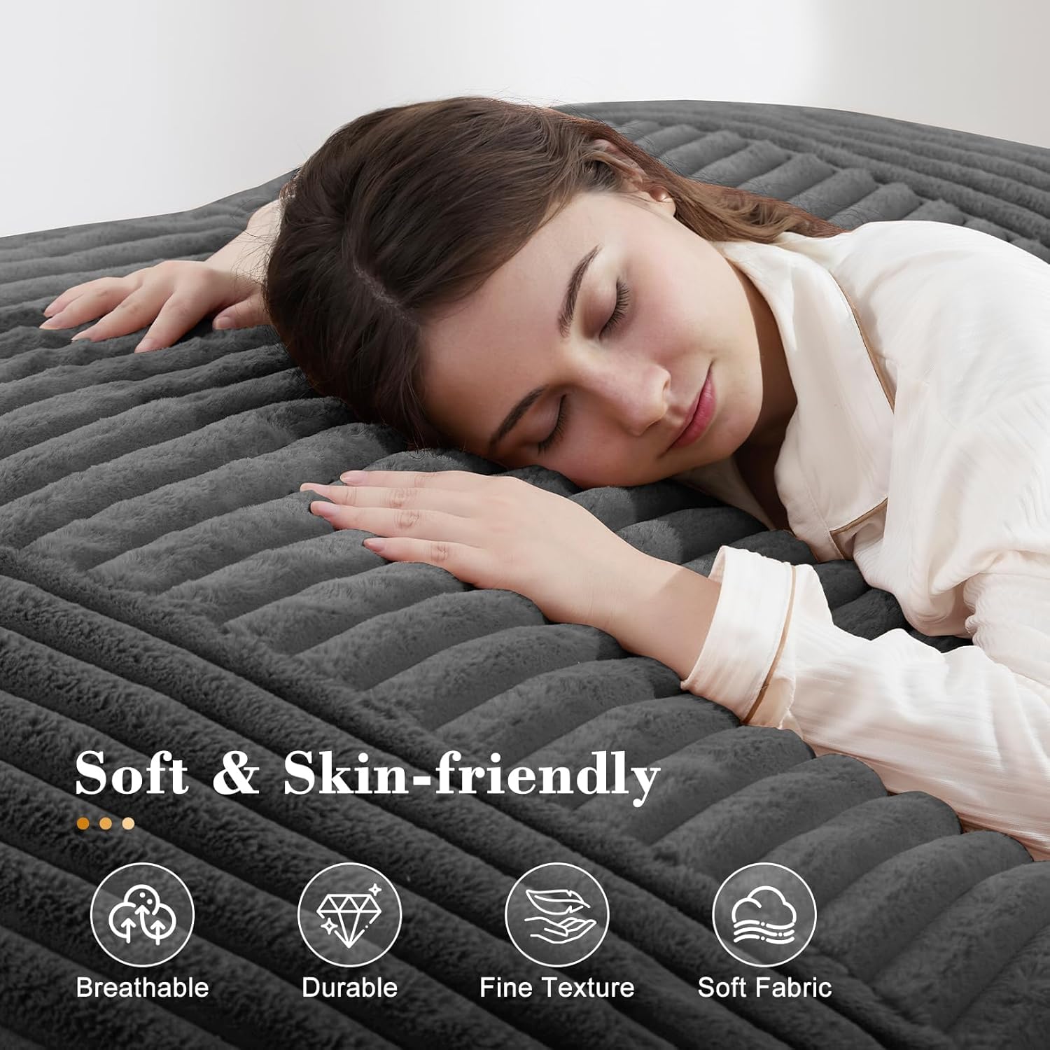 Puf XXL 3 en 1 convertible gris oscuro – Sofá con espuma viscoelástica, funda de pana mullida, sillón de salón y puf para juegos para sala de estar