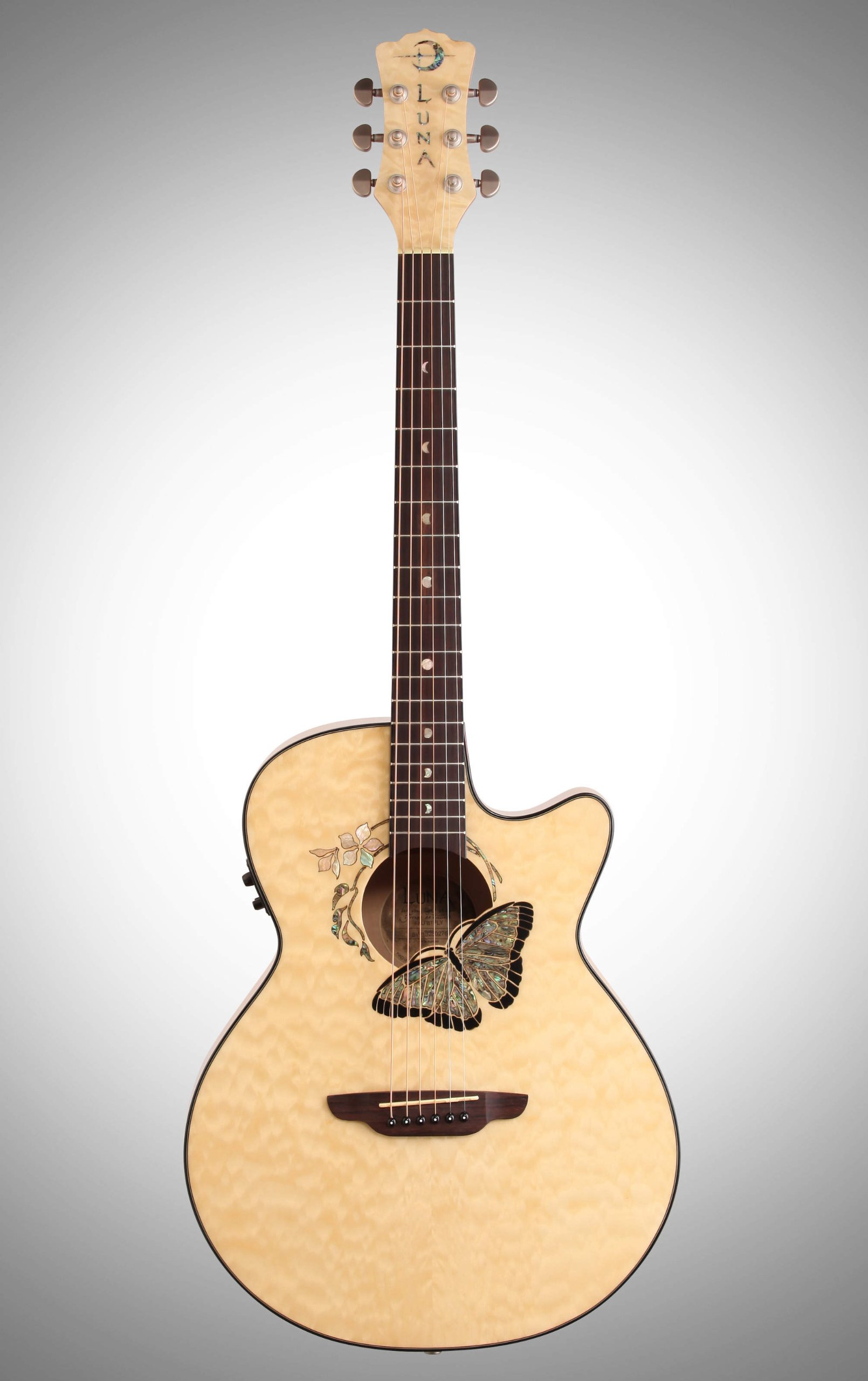Fauna Butterfly Acoustic Electric Guitar Luna Fauna Butterfly 